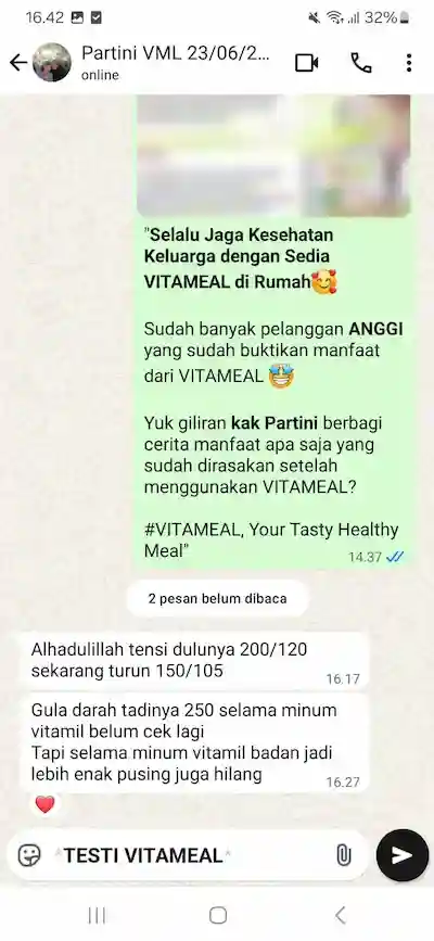 Whatsapp Testimoni Vitameal 5